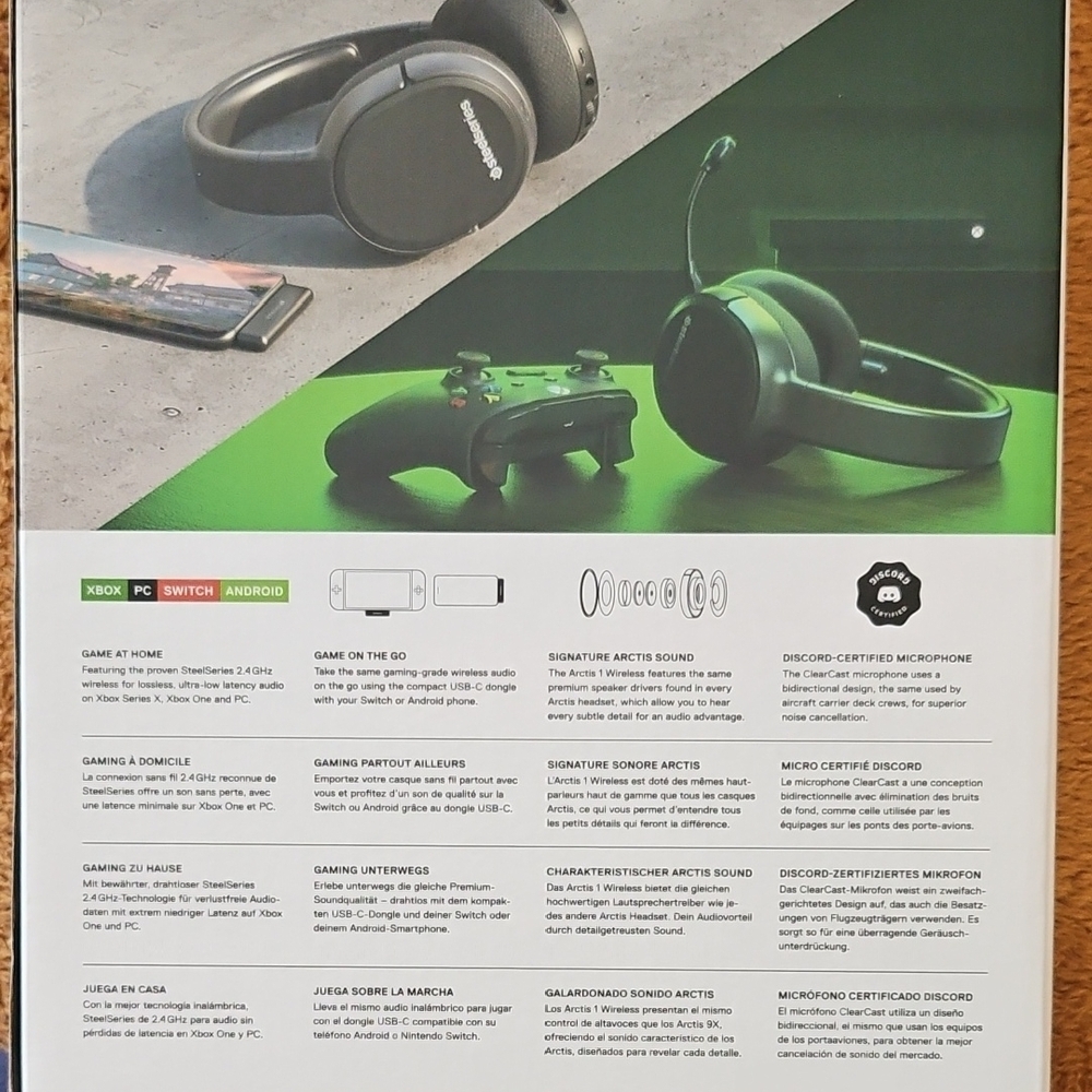 SteelSeries Arctis 1 Wireless Gaming Headset - Black - Picture 2 of 4